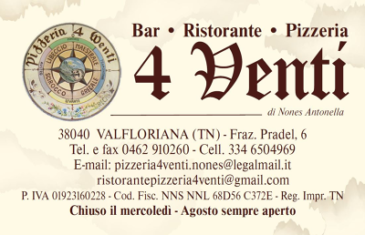 Ristorante Pizzeria 4 Venti (Valfloriana)